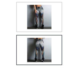 DON'T STOP LETTER PRINT FITNESS WOMEN LEGGINGS 3D PRINTED SLIM JEGGINGS